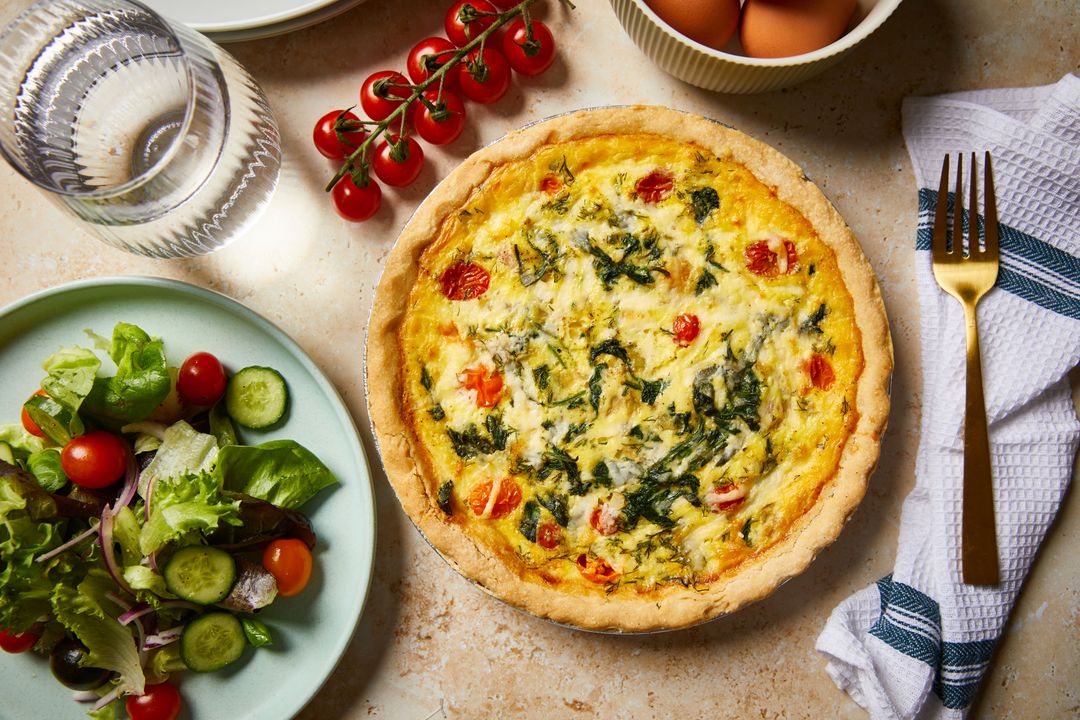 Baby Spinach + Tomato Quiche